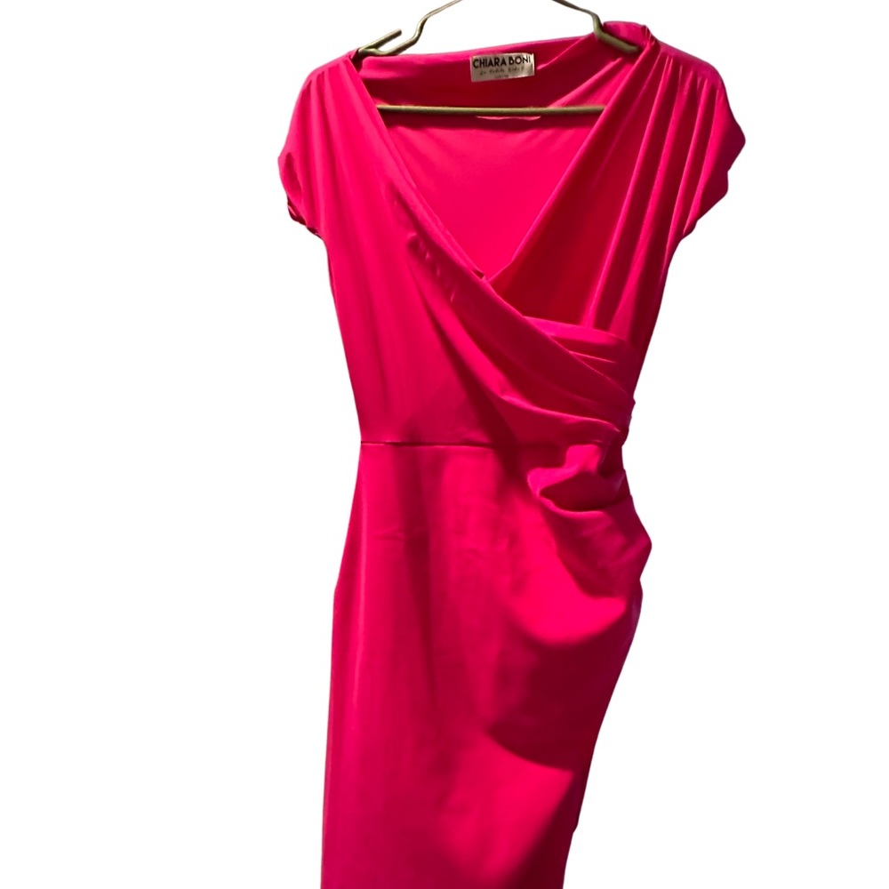 Bright pink (hot pink) Chiara Boni dress size 42/size 6